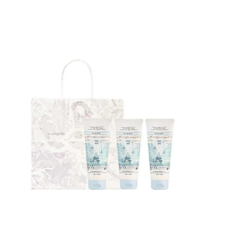 Лосьон, крем или спрей для тела унисекс Roopy, 150ml*3 Pcs "The Moment of Melting Snow" 3-Pack, Box Included Bag — фото 4