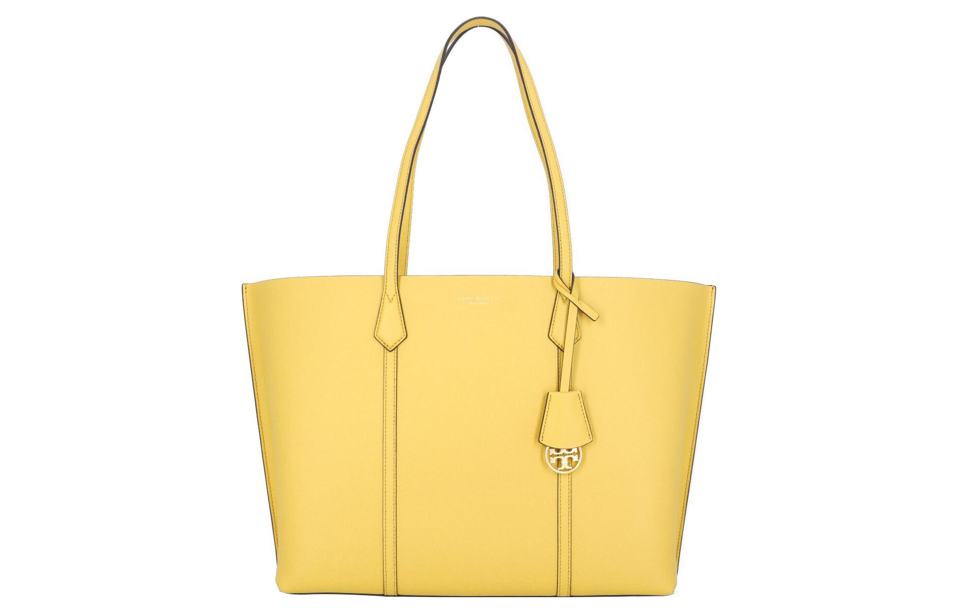 

Сумка-шоппер Perry Litchi из зернистой кожи, желтая, женская, через плечо, TORY BURCH