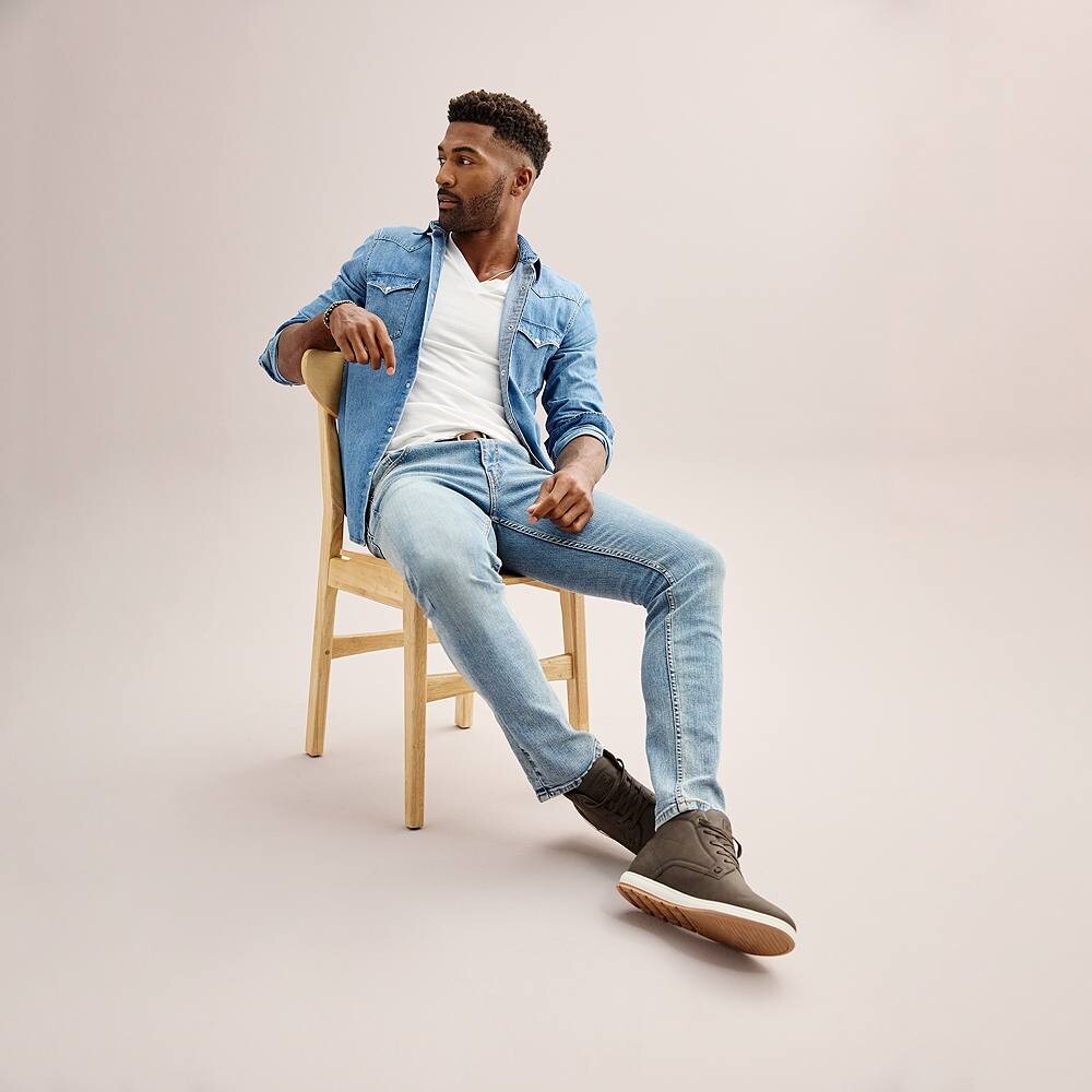 Мужские эластичные джинсы узкого кроя Levi's 511, цвет Catch My Drift — фото 3