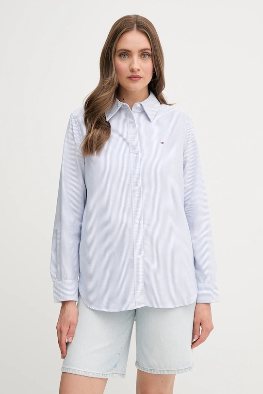 

Хлопковая рубашка Tommy Hilfiger, синий