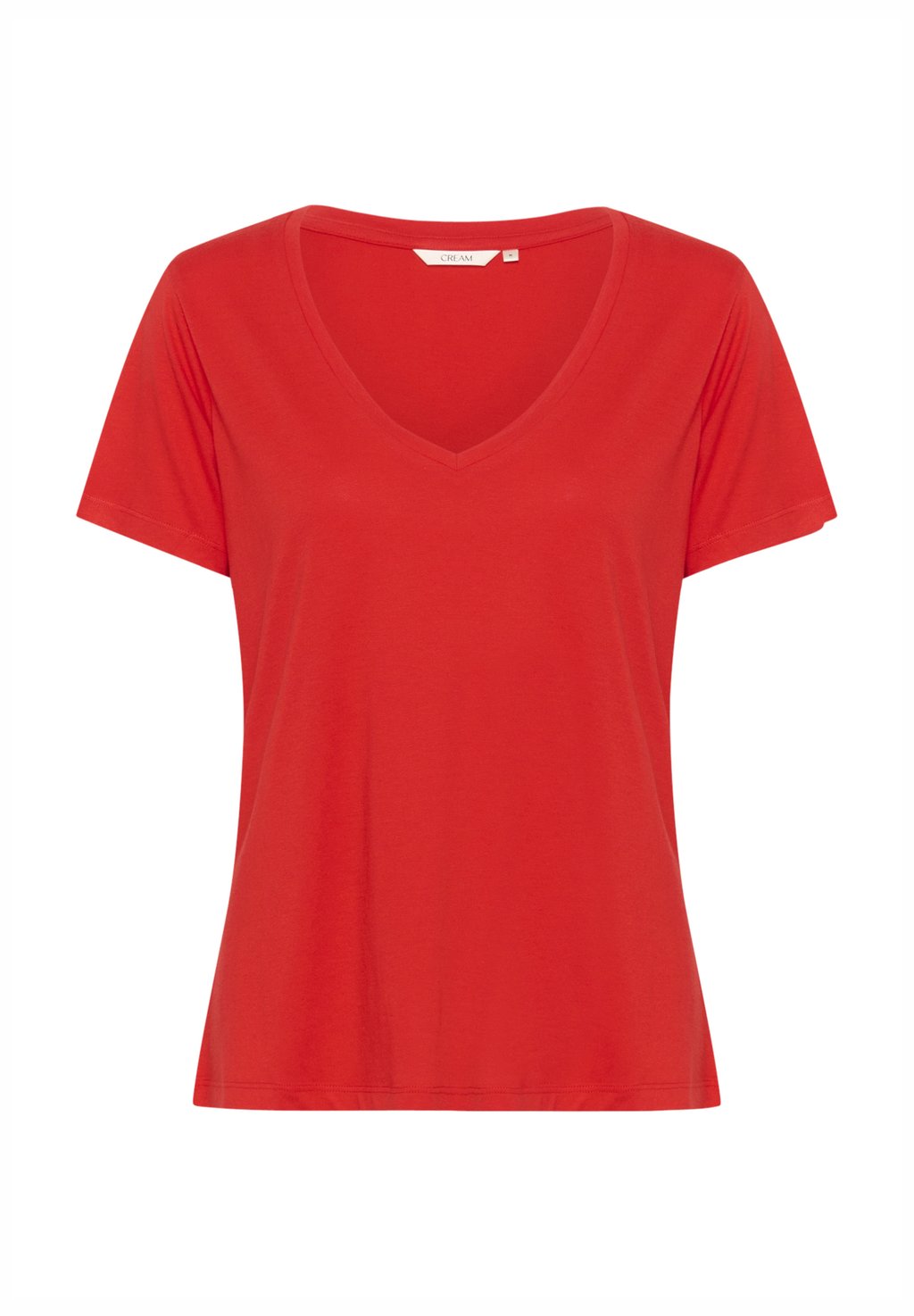 

Базовая футболка NAIA DEEP V-NECK Cream, красный