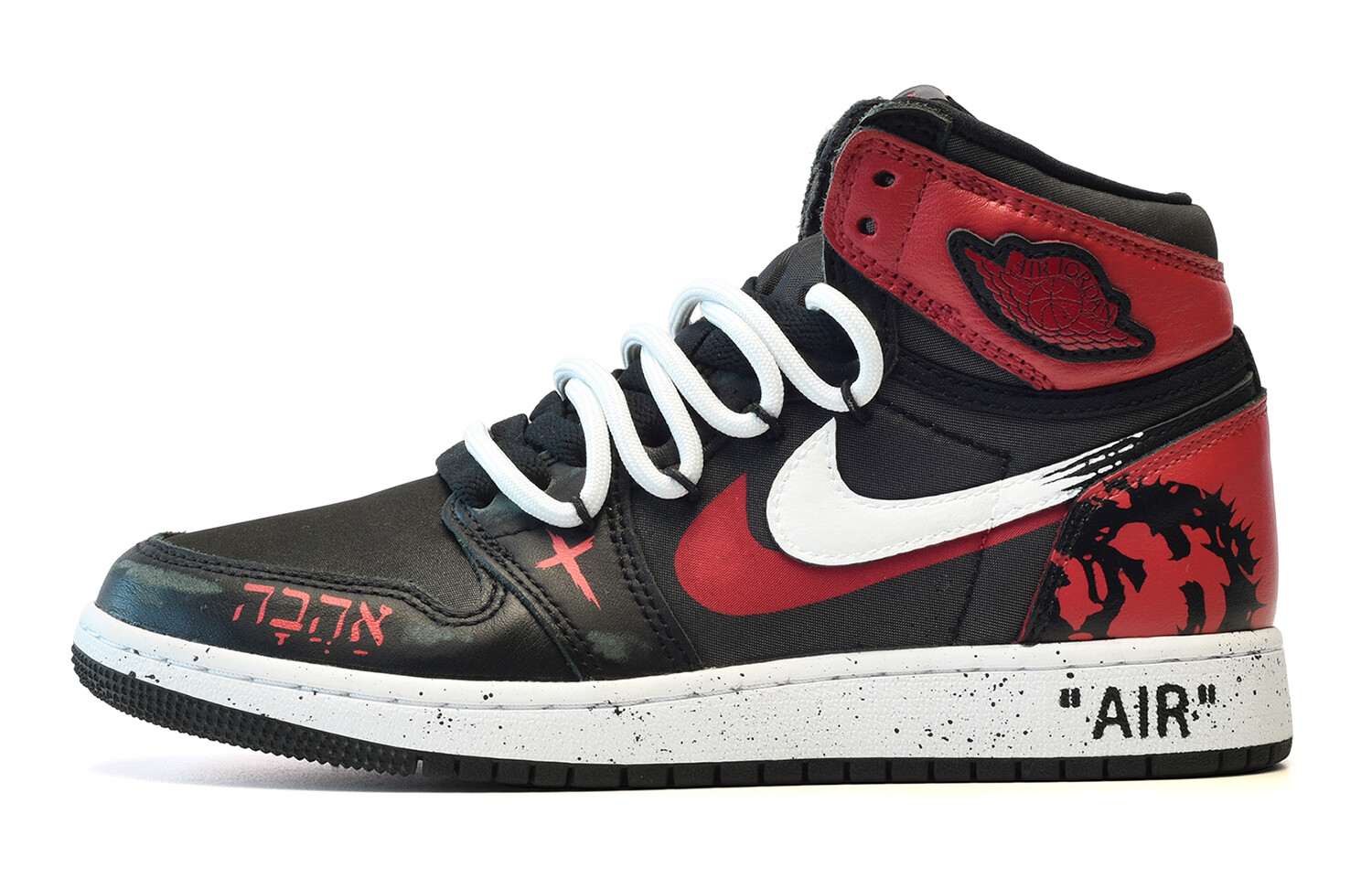 

Баскетбольные кроссовки Air 1 Vintage женские высокие красные/черные/белые Jordan, Черный, Баскетбольные кроссовки Air 1 Vintage женские высокие красные/черные/белые Jordan