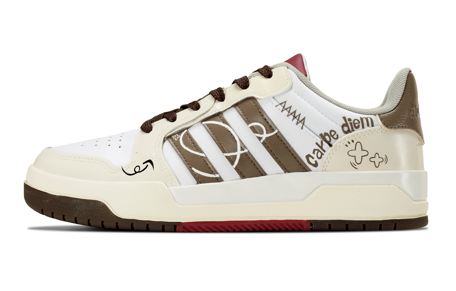 

Entrap Low top Skateboard Shoes Unisex Adidas Neo, коричневый/белый