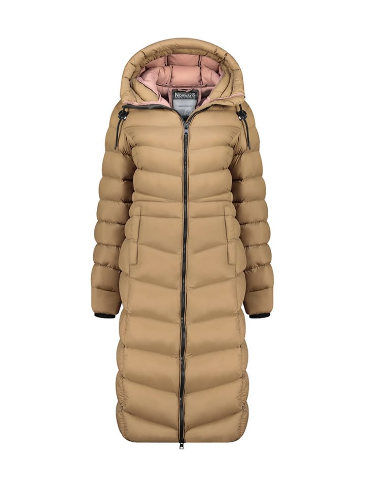 

Стеганое пальто Беранжере серо-коричневого цвета Geographical Norway