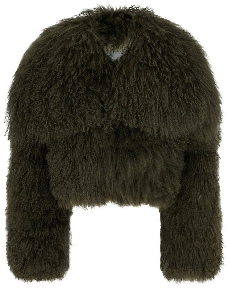 

Куртка The Attico Mongolian Fur Jacket 'Green', зеленый