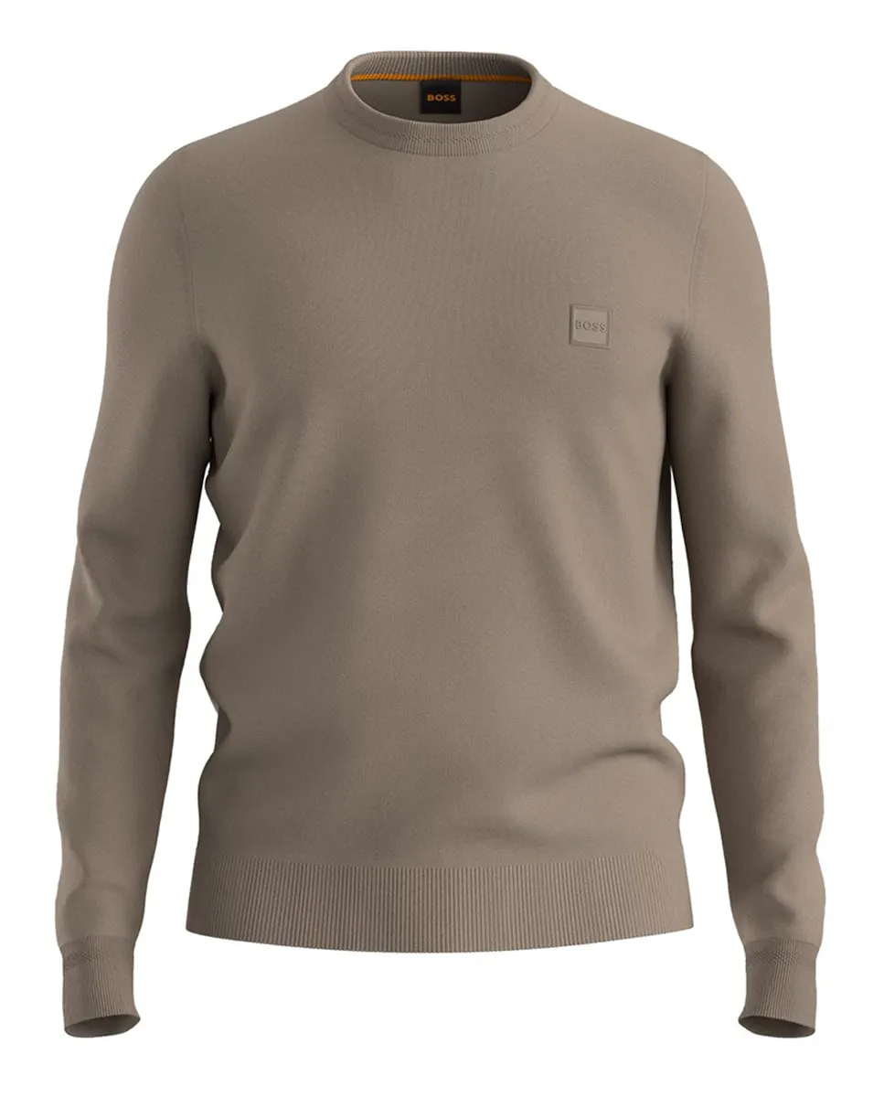 

Мужской свитер с длинным рукавом Boss, коричневый