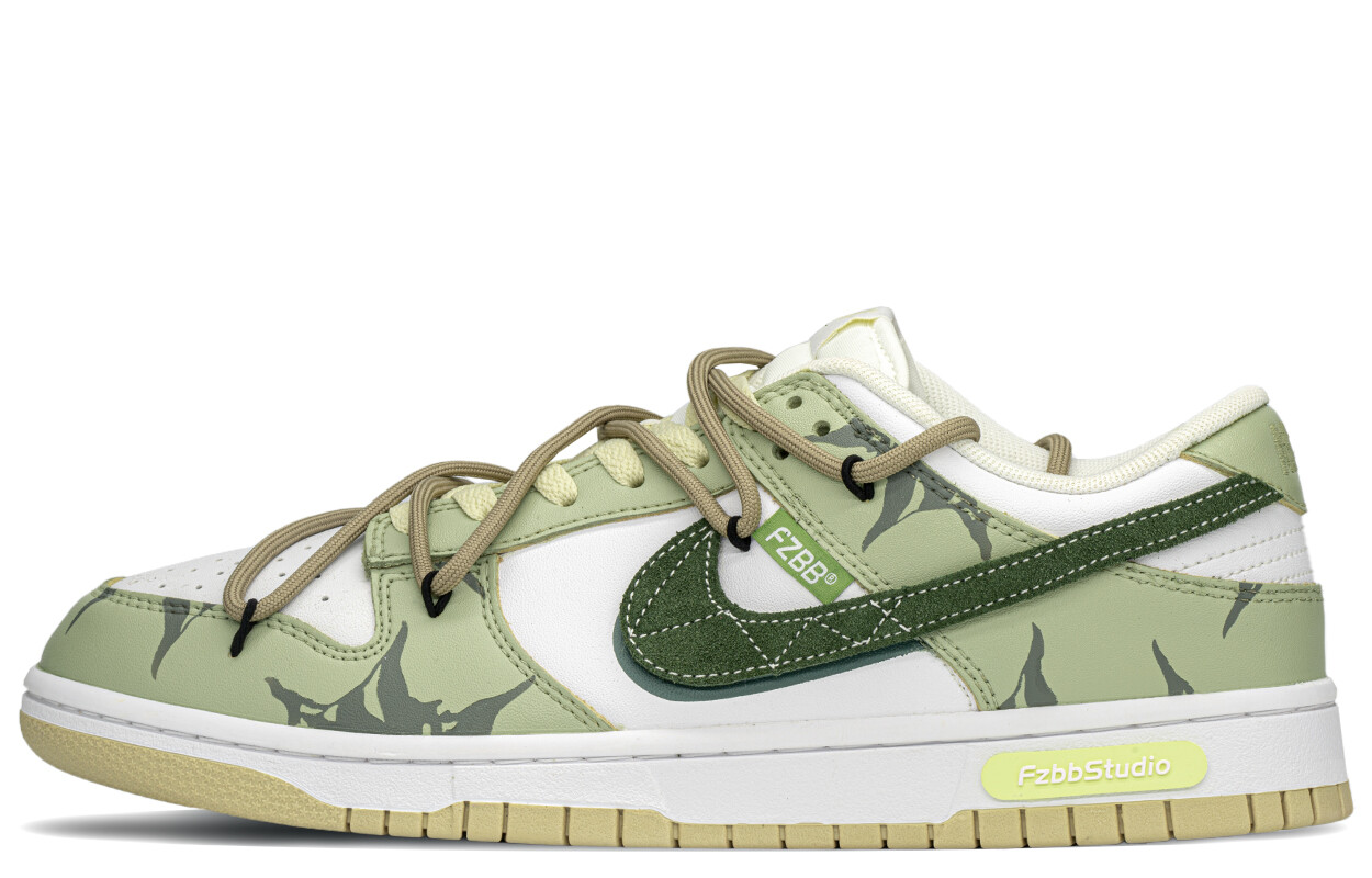 

Кроссовки для скейтбординга Dunk мужские с низким верхом белый/зеленый Nike