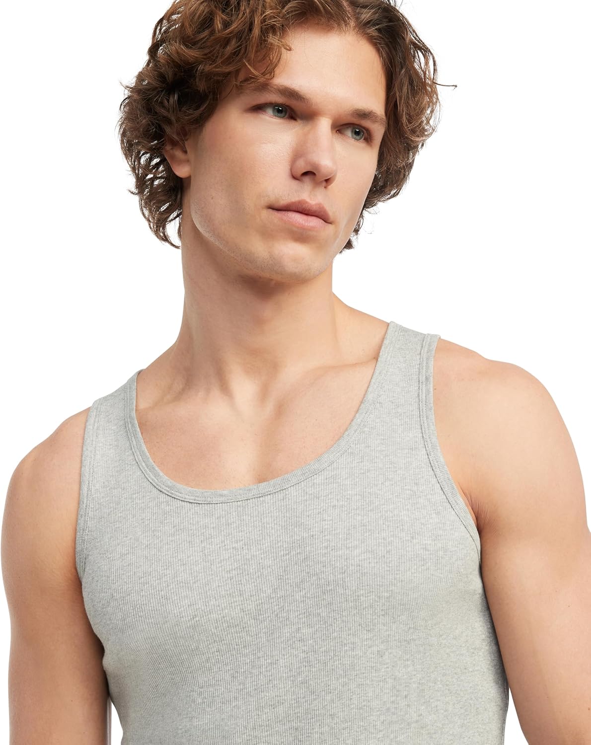 Комплект из 3 футболок Tommy Hilfiger Men's Cotton Classics, Black, Grey Heather, White — фото 4
