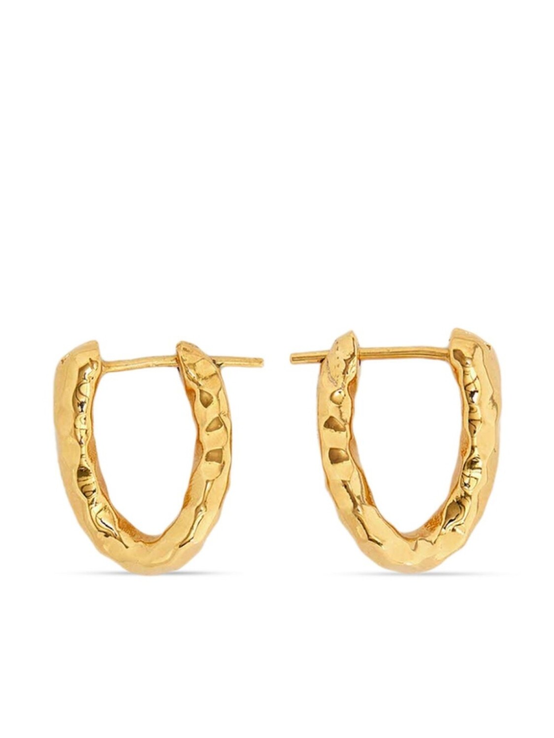 

Кованые серьги-кольца Jil Sander, золотой