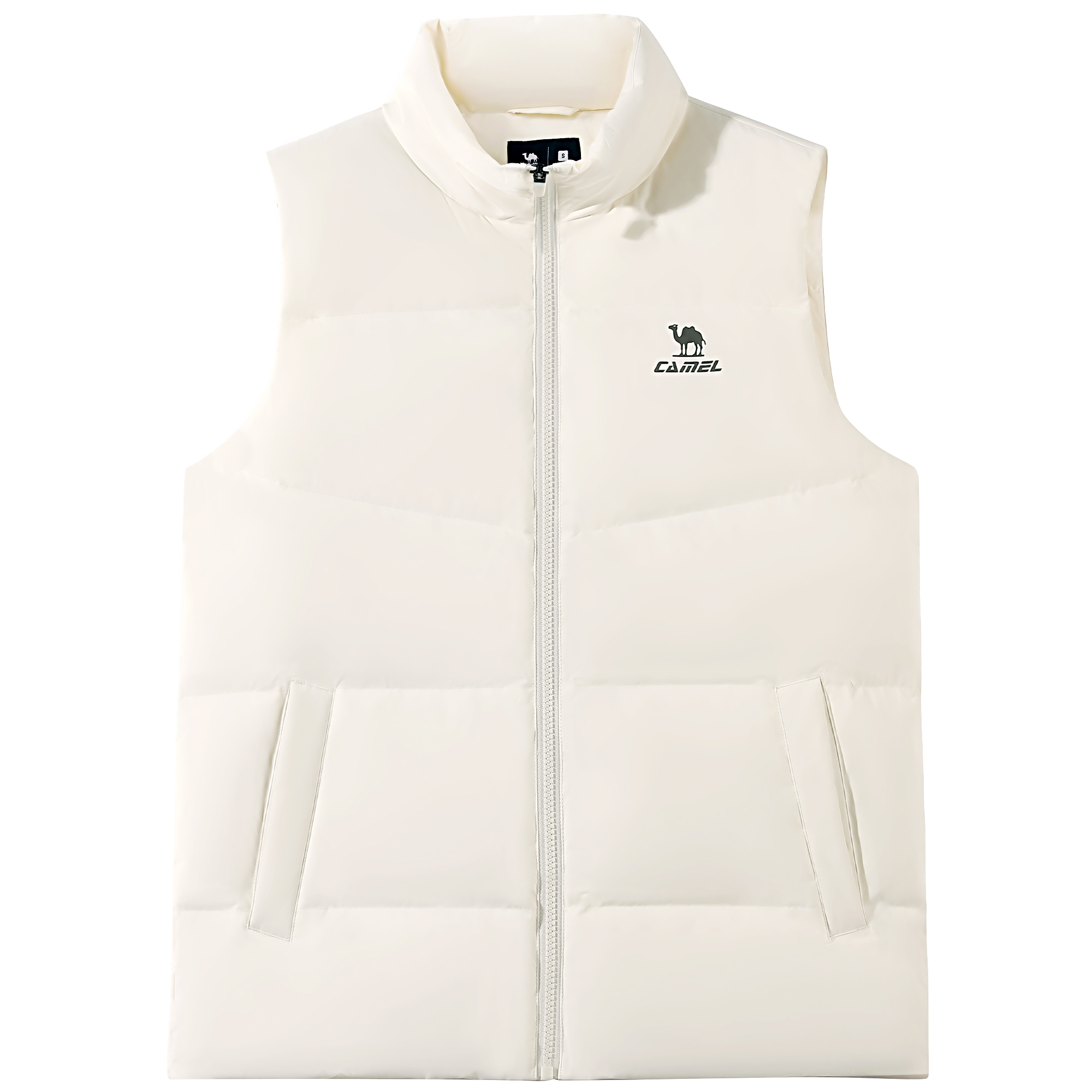 

Женская безрукавка со стойкой утолщенная Others CAMEL, oat хаки