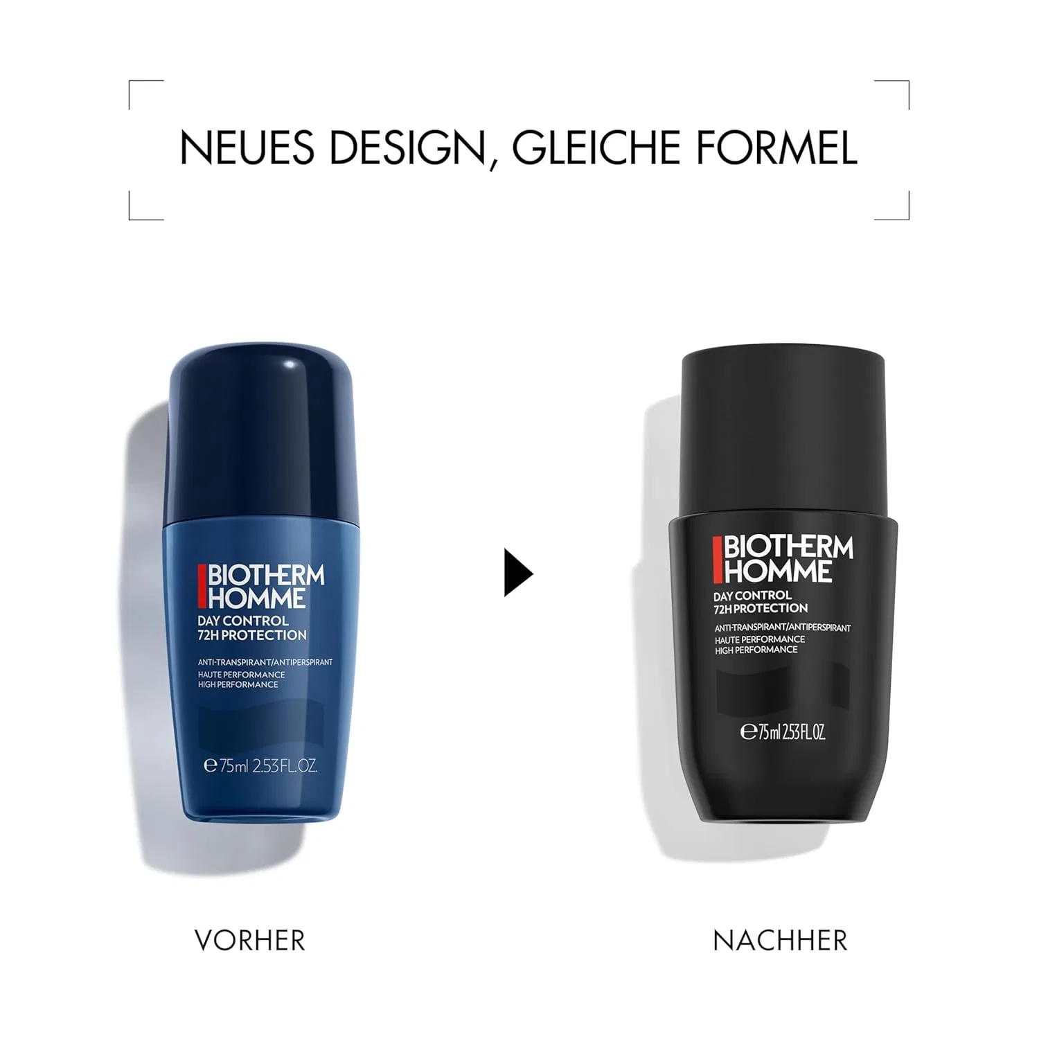 Мужской роликовый дезодорант-антиперспирант «Day Control 72H» от Biotherm Homme, 75 мл Biotherm, Black — фото 3