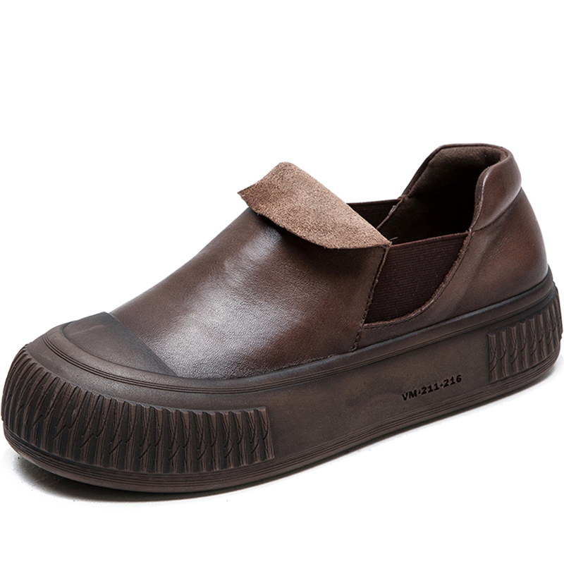 ZUOSAISI Женские повседневные туфли коричневые без подкладки, цвет Brown[Unlined]