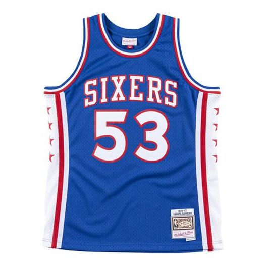 

Джерси Mitchell & Ness NBA Darryl Dawkins Philadelphia 76ers 1976/77 Swingman Jersey #53, синий