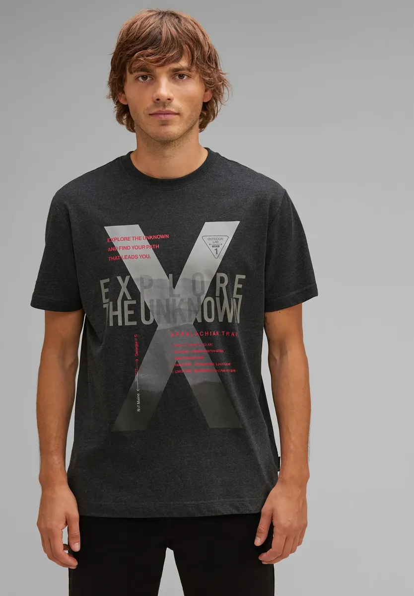 

Футболка STREET ONE MEN из мягкой смеси материалов, серый