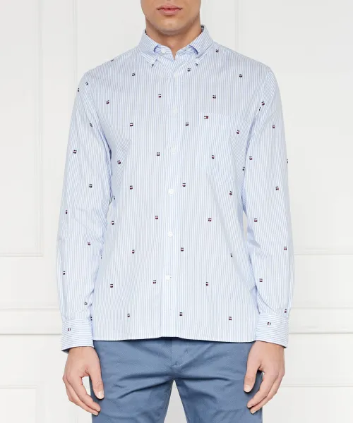 

Рубашка Global fil coupe Regular fit Tommy Hilfiger, синий