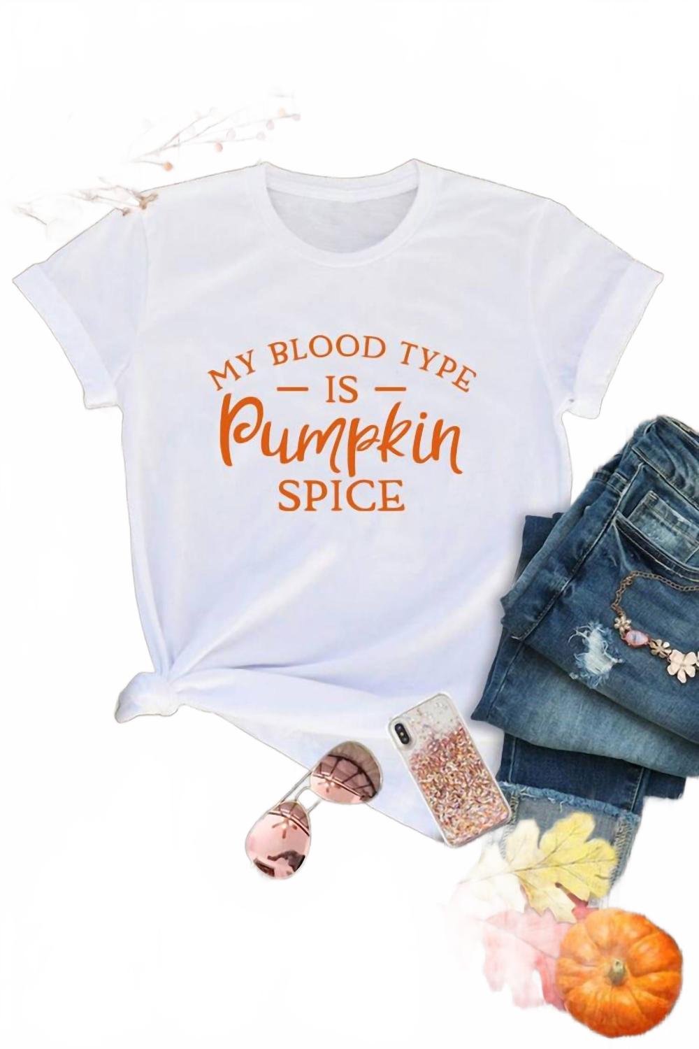 

Женская футболка "Пряность тыквы" в моей крови Caramelo Trend, My Blood