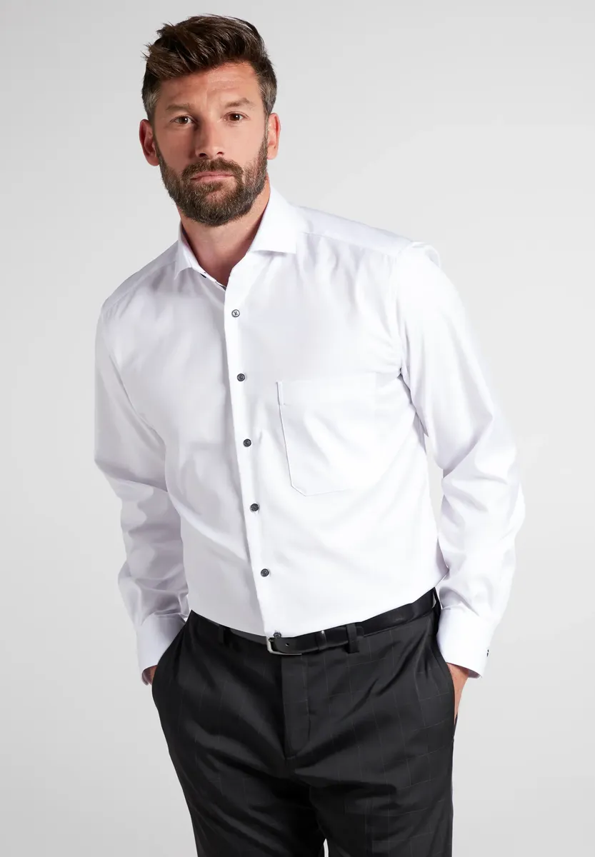 

Рубашка Eterna с длинными рукавами "COMFORT FIT", белый