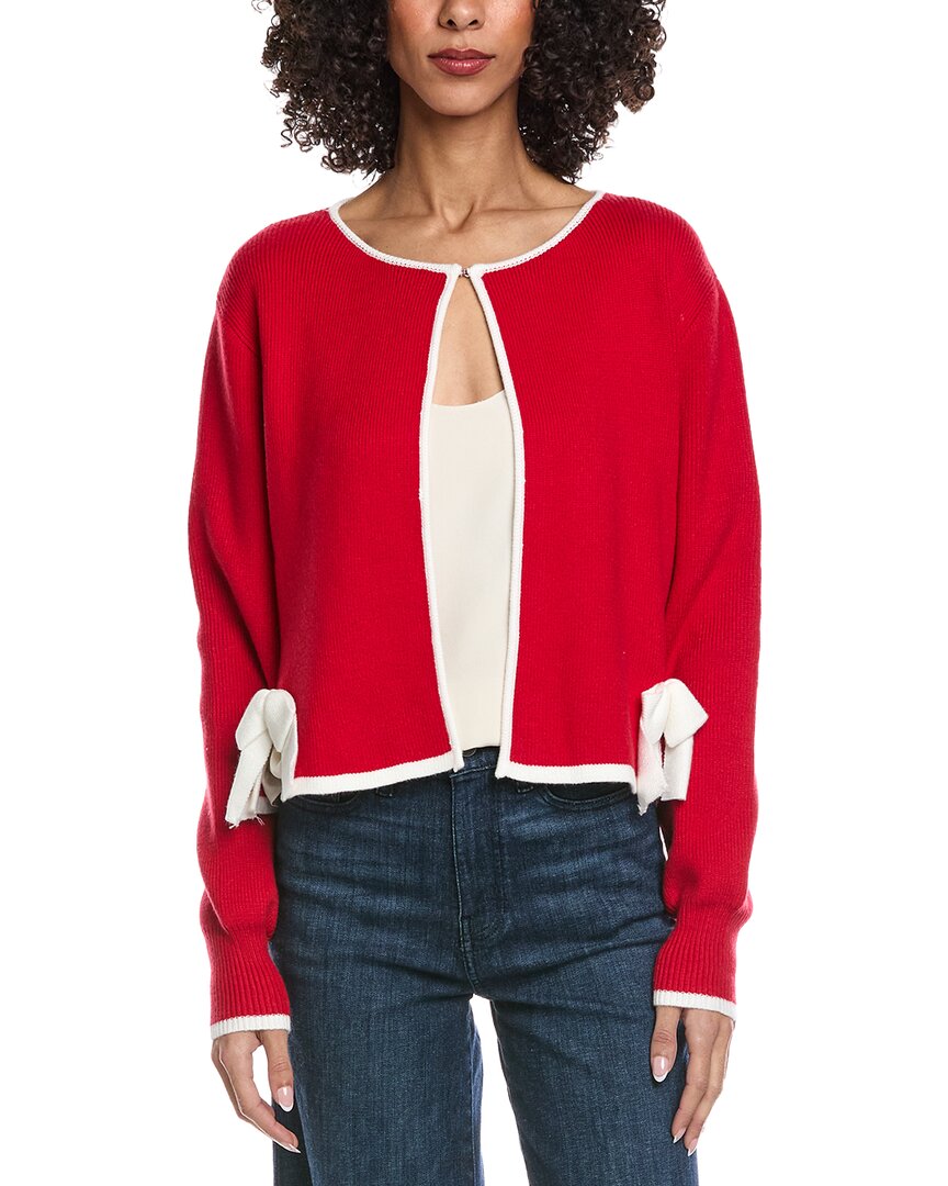 

FATE Контрастный открытый кардиган, красный