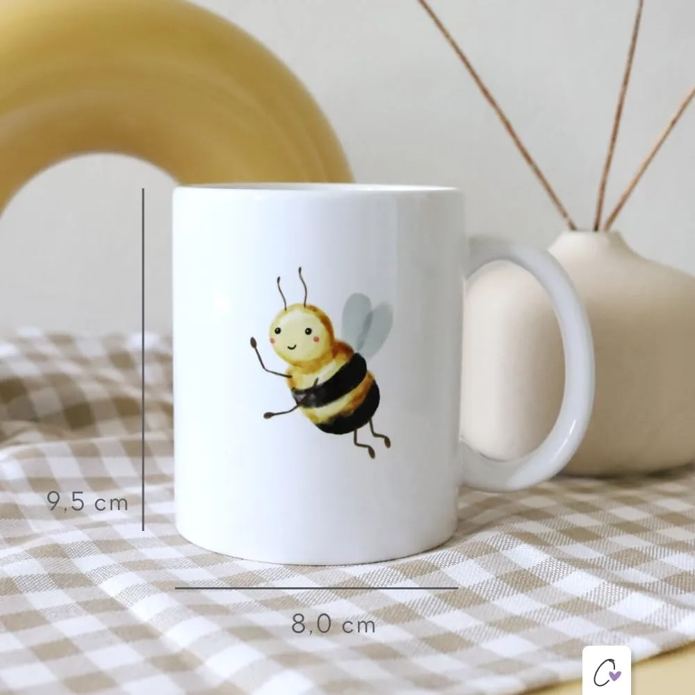 Кружка Odernichtoderdoch Flying Bee с иллюстрациями, детский дизайн с животными, 330 мл — фото 2