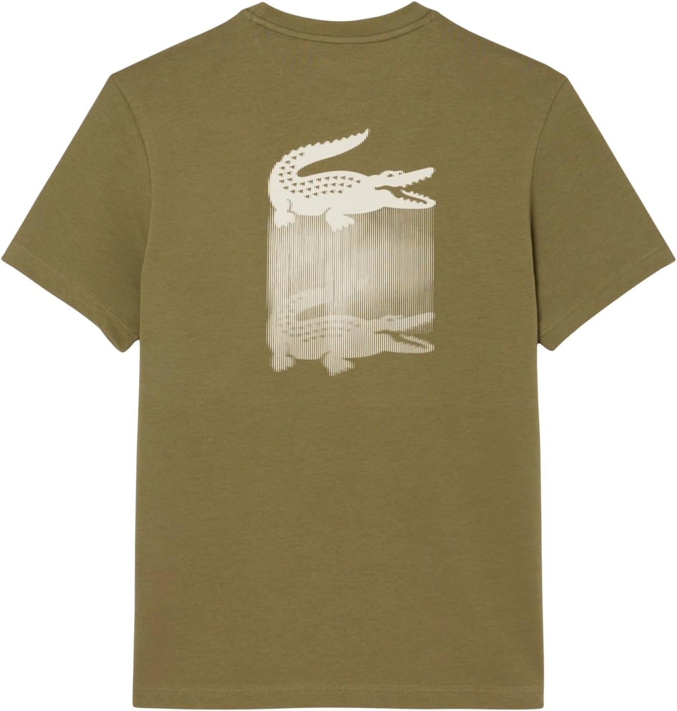 Футболка Lacoste Ultra-Dry, спортивная мужская, оливковый — фото 3