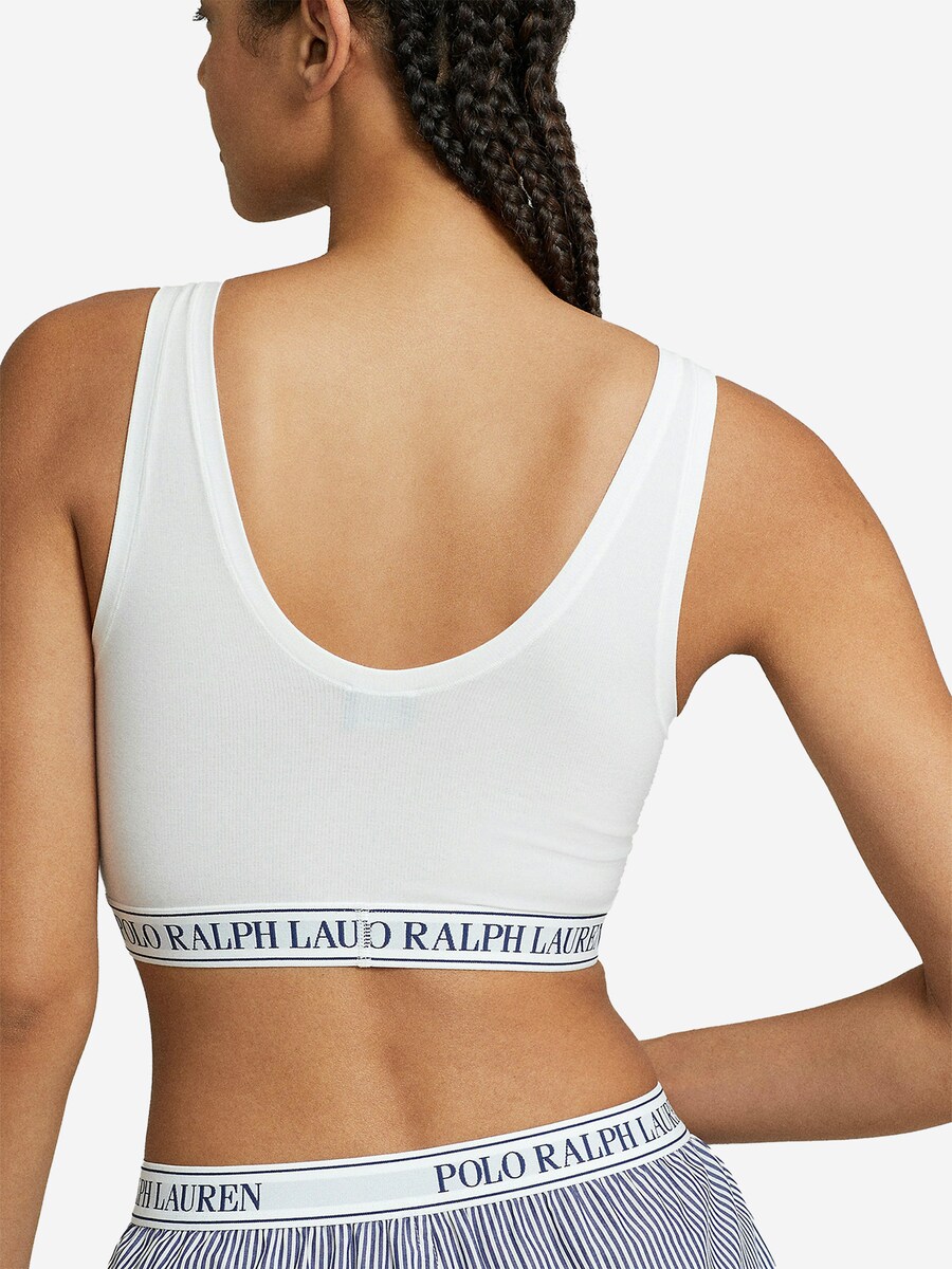 Бюстгальтер-бралетт Polo Ralph Lauren, белый — фото 4