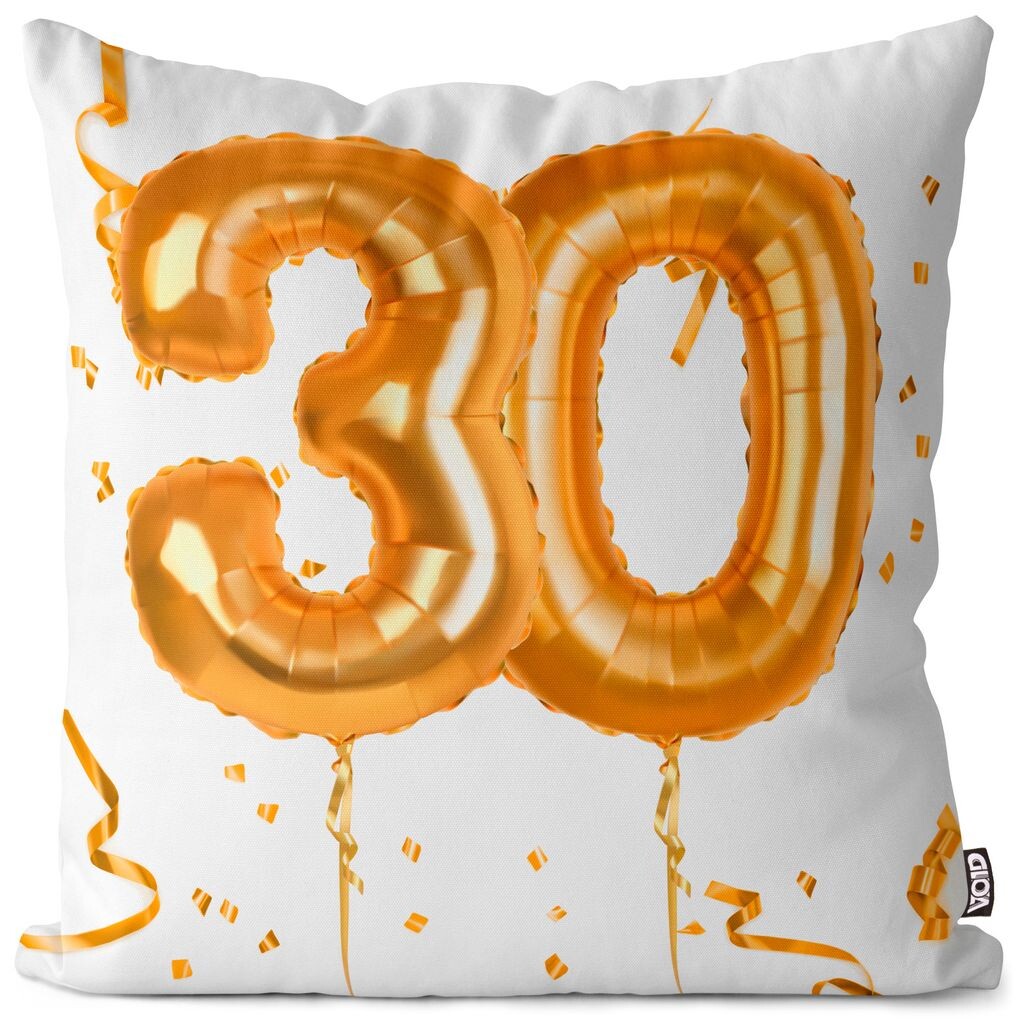 

VOID Party Balloons Celebrations 30 Чехол на подушку Полиэстер Водонепроницаемая подушка для улицы и дома Размер: 60 x 60 см