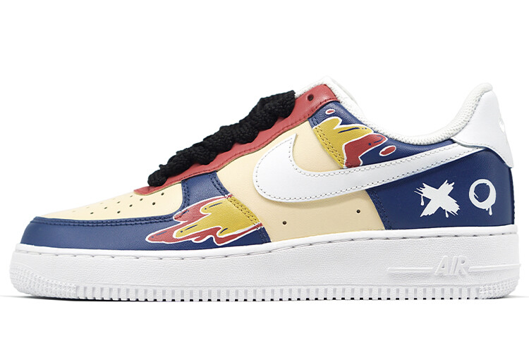 

Кроссовки Nike Air Force 1 Skateboard Shoes Men Low-Top Blue/Red/Yellow