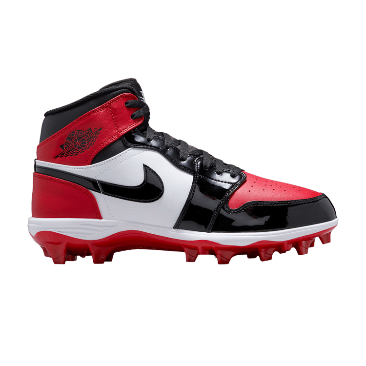 

Кроссовки Jordan 1 Mid TD Cleat 'Bred Toe', красный