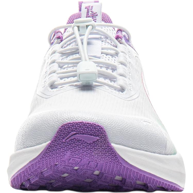 Кроссовки для бега Feiyun 2 V3 с амортизацией Rebound, дышащие, низкие, для детей и подростков LINING YOUNG, белый/зеленый — фото 4
