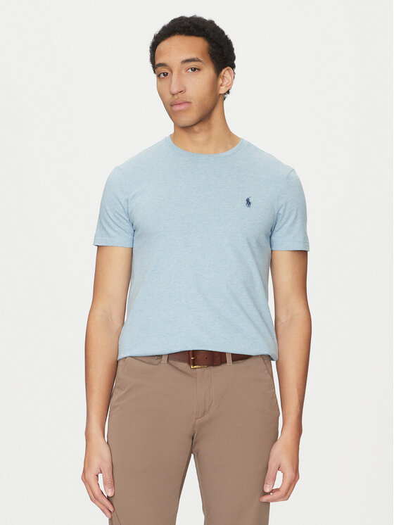 

Облегающая футболка 710671438420 Polo Ralph Lauren, синий