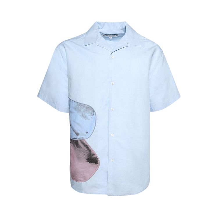 

Рубашка JW Anderson Balloon Embroidery Short-Sleeve Shirt 'Light Blue', синий
