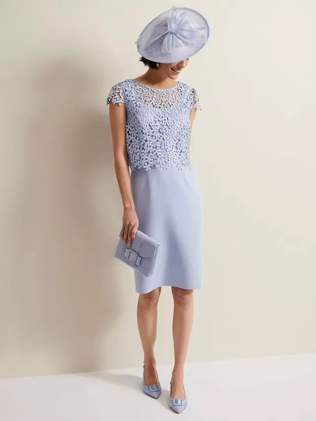 

Платье Phase Eight Daisy Textured Bodice, цвет pale/blue