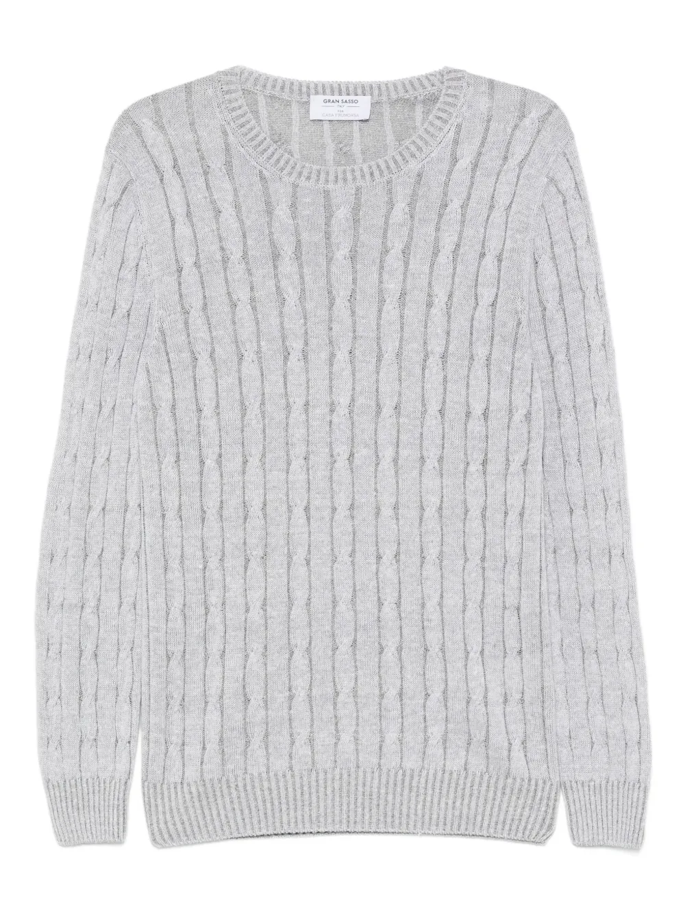 

Круглый свитер с косами Gran Sasso, серый