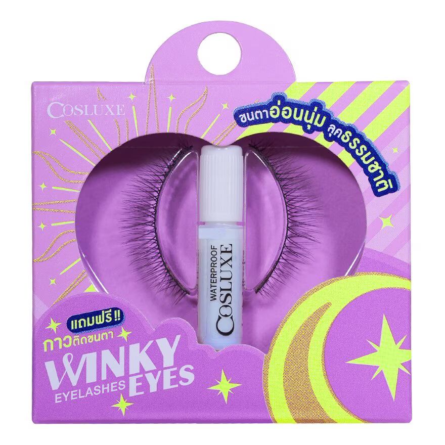 

Cosluxe Ресницы Winky Eyes 1 пара с клеем A-01