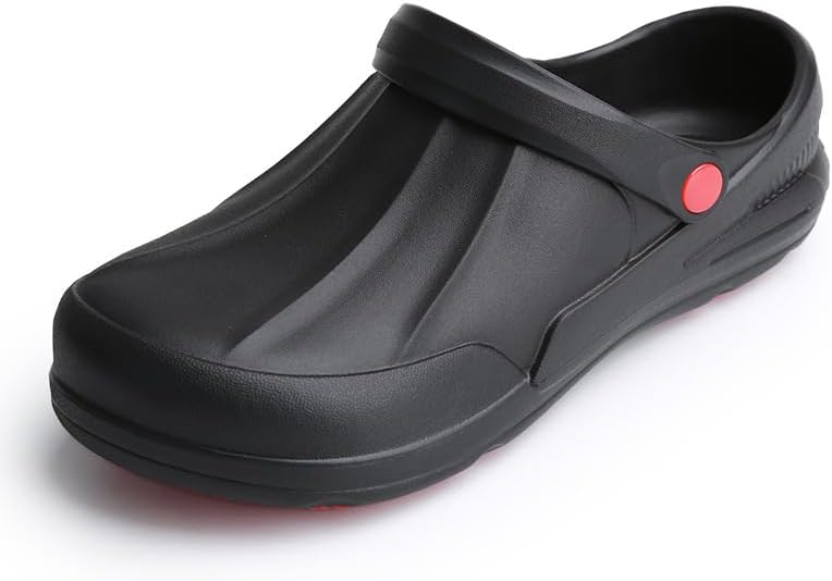 

Мужские обувь для шеф-повара - противоскользящие, маслобойкие, водонепроницаемые туфли, удобная обувь для медсестер, мужская и женская обувь для садовников, для работы в помещении и на улице, сабо для шеф-повара для кухни, офиса и у моря Dikermo...