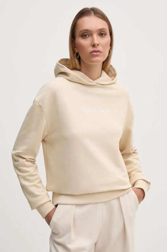 

Хлопковая толстовка Calvin Klein, бежевый