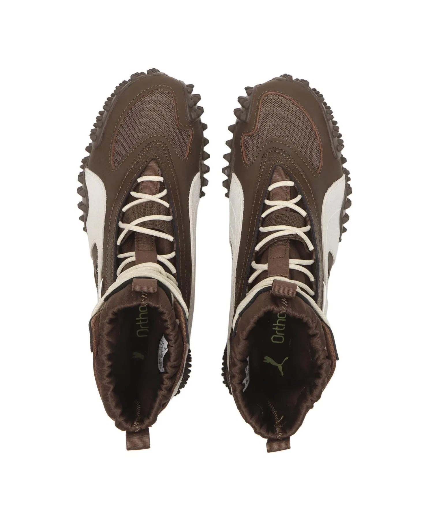Унисекс высокие кеды из натуральной кожи Mostro Mid Puma коричневые — фото 4