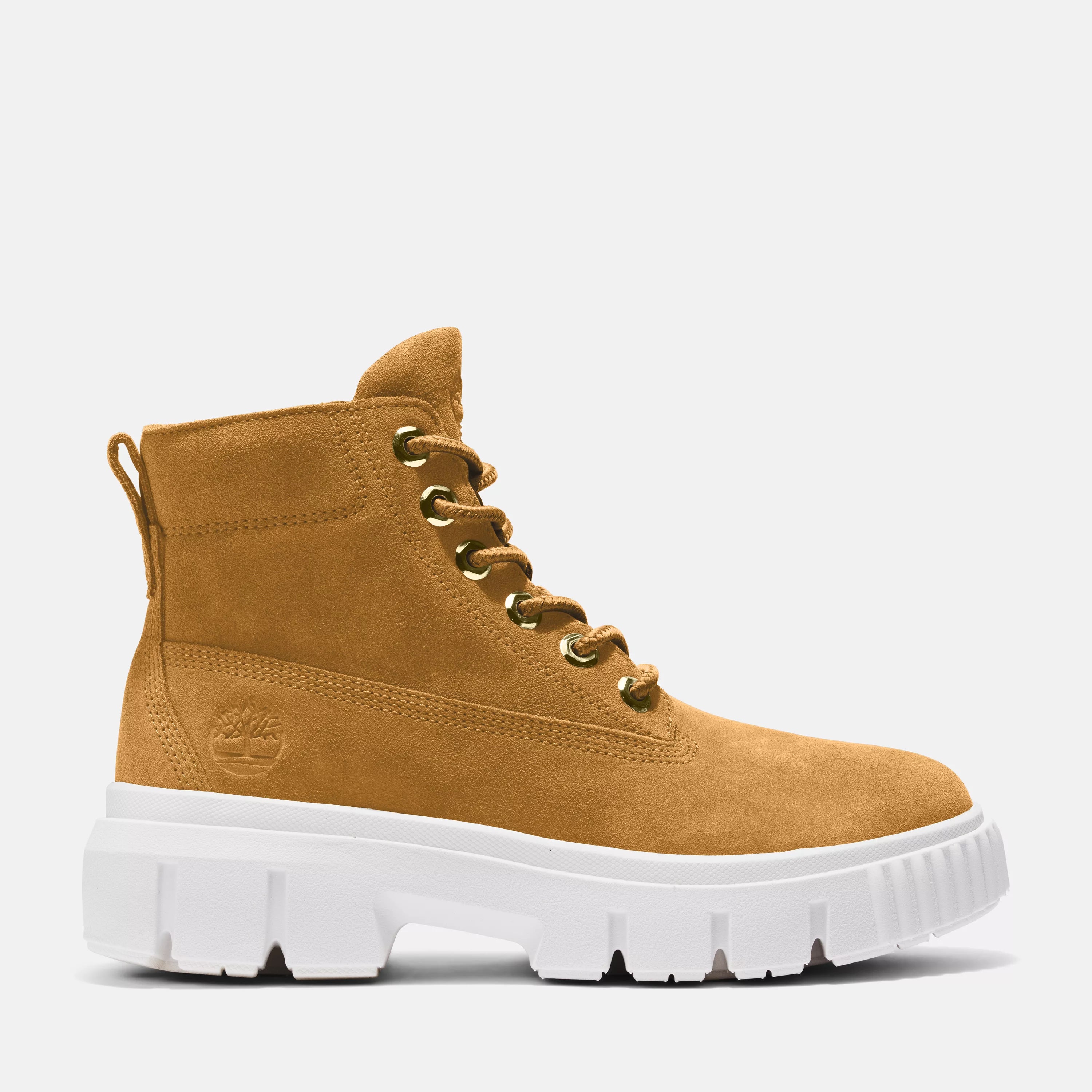 

Женские ботинки Greyfield со шнуровкой средней длины Timberland, цвет Wheat Nubuck