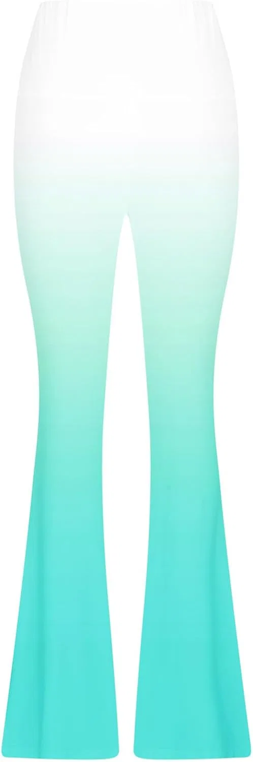 Леггинсы для йоги с завышенной талией, градиентные, Mint Green — фото 4
