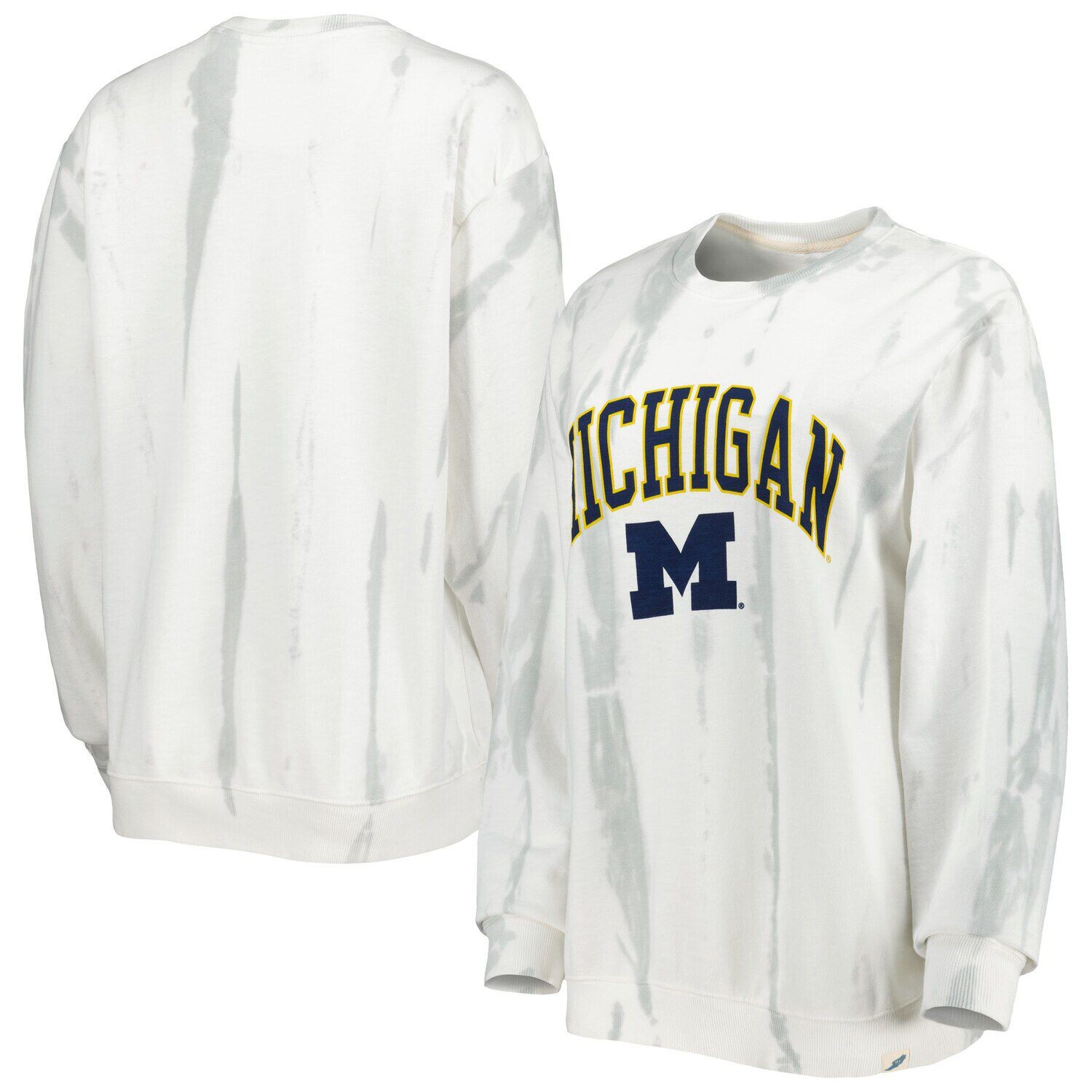 

Мужская студенческая одежда белого/серебристого цвета Michigan Wolverines, классический пуловер с круглым вырезом Arch Dye Terry, толстовка, Белый, Мужская студенческая одежда белого/серебристого цвета Michigan Wolverines, классический пуловер с круглым в