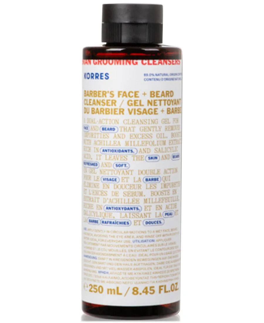 Гель для умывания Korres — Очищающее средство для лица и бороды Athenian Grooming Barber's