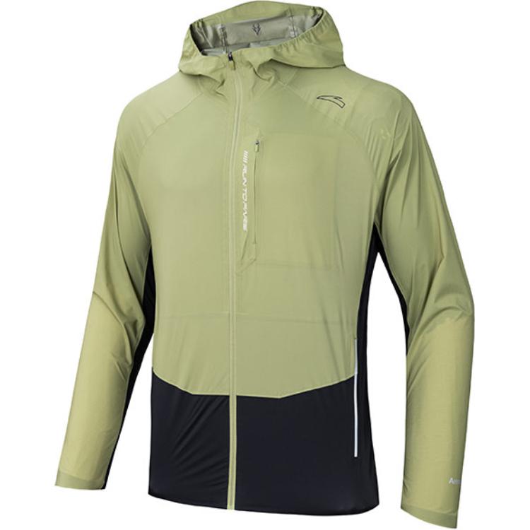 

ANTA Куртка тренч мужская из коллекции Running, Wild Path Green/Ink Gray