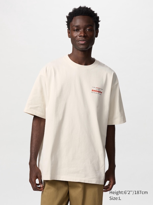 Футболка Uniqlo Peanuts с графическим принтом, белая — фото 3