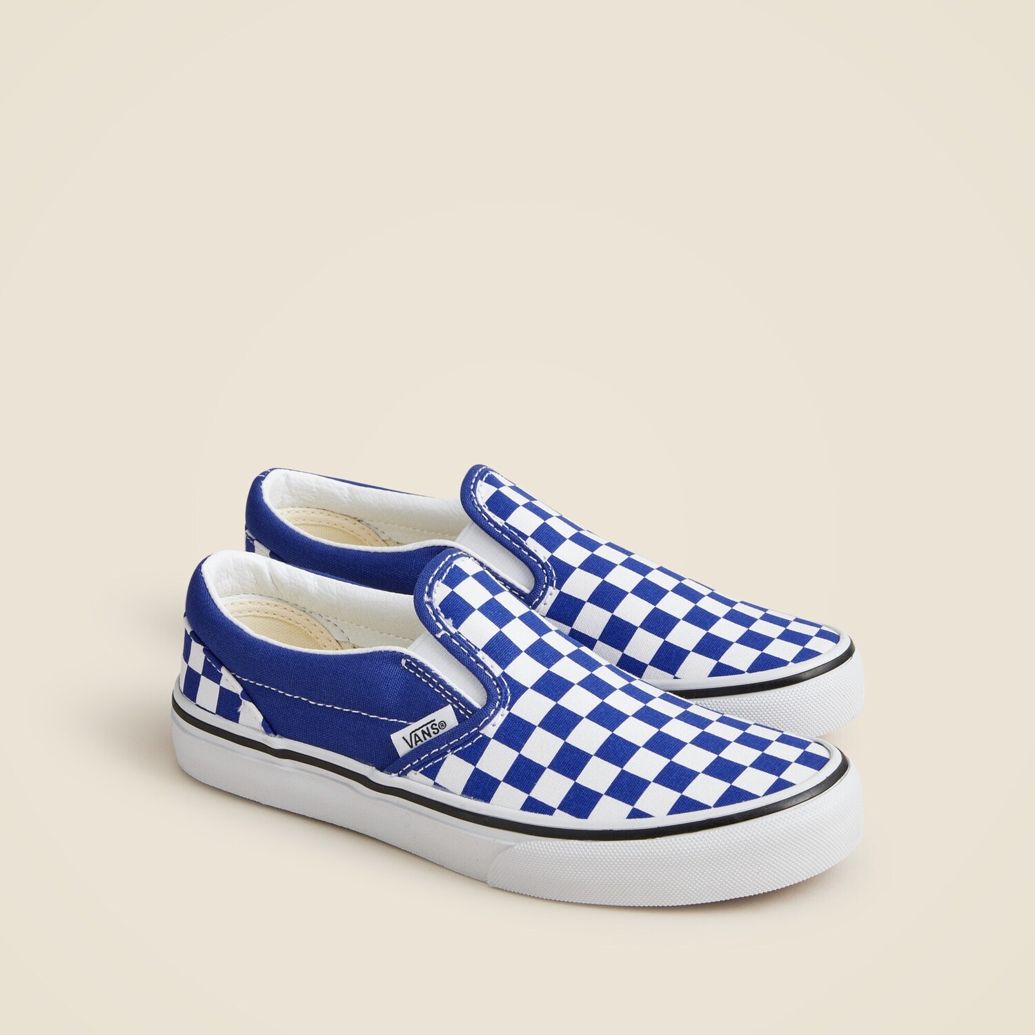 

Классические детские кеды Vans в шахматную клетку J.Crew, белый