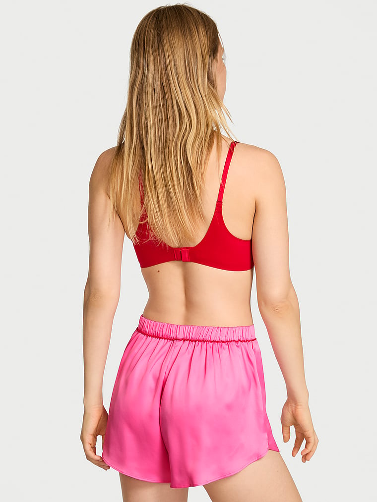 Шорты для сна из глянцевого атласа Victoria'S Secret, hollywood pink — фото 2
