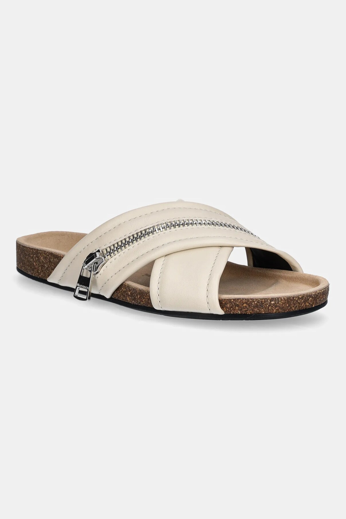 Кожаные байкерские мокасины JW Anderson, бежевый