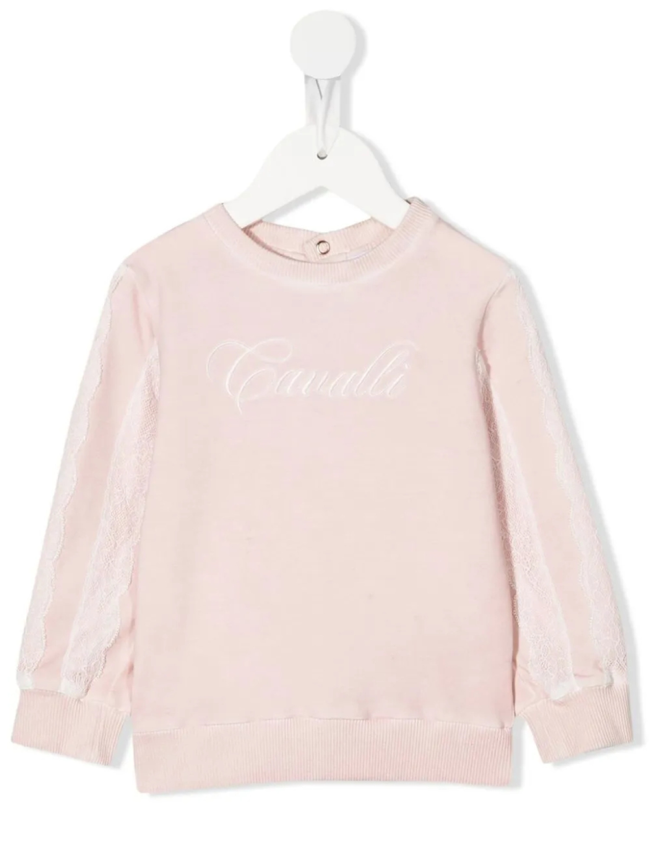

Roberto Cavalli Junior толстовка с вышитым логотипом, розовый