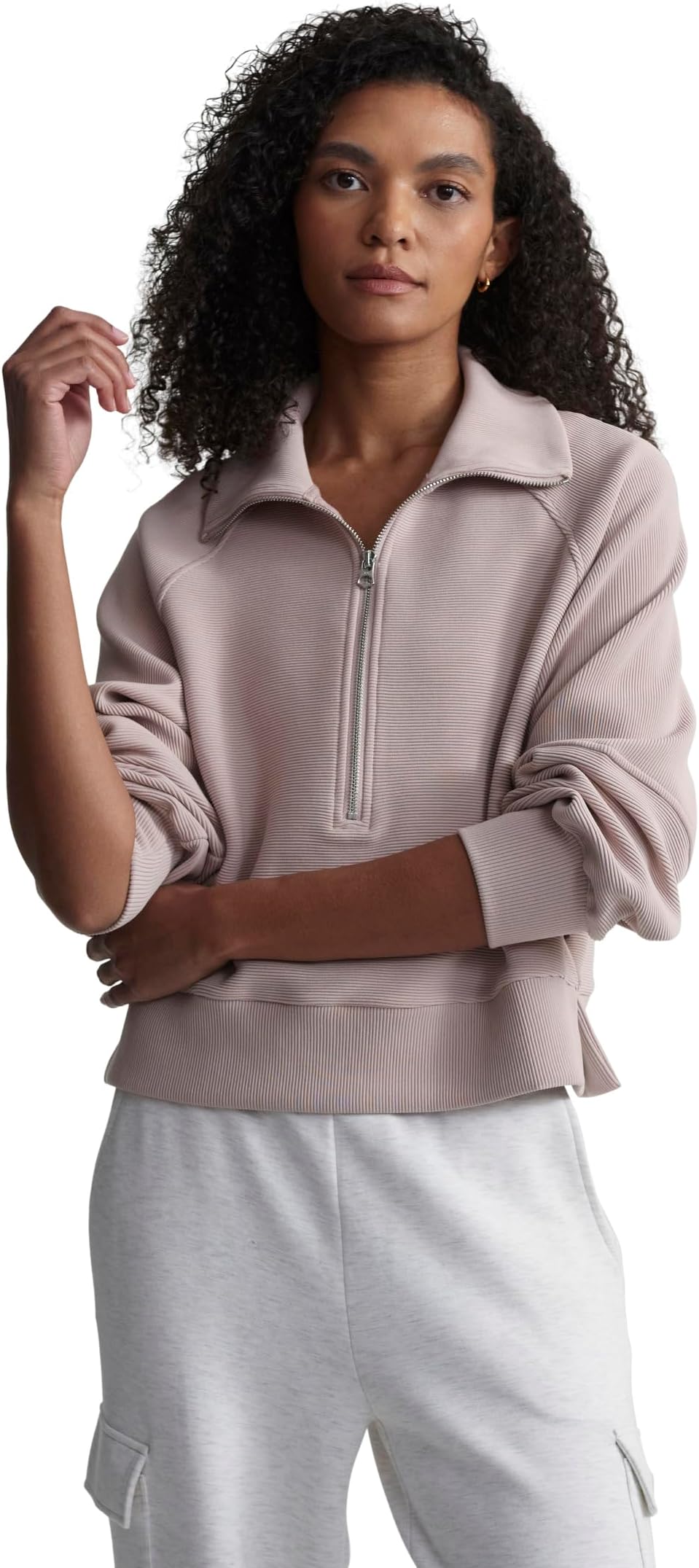 

Толстовка Varley Milano Half Zip Sweat, цвет Shadow Grey