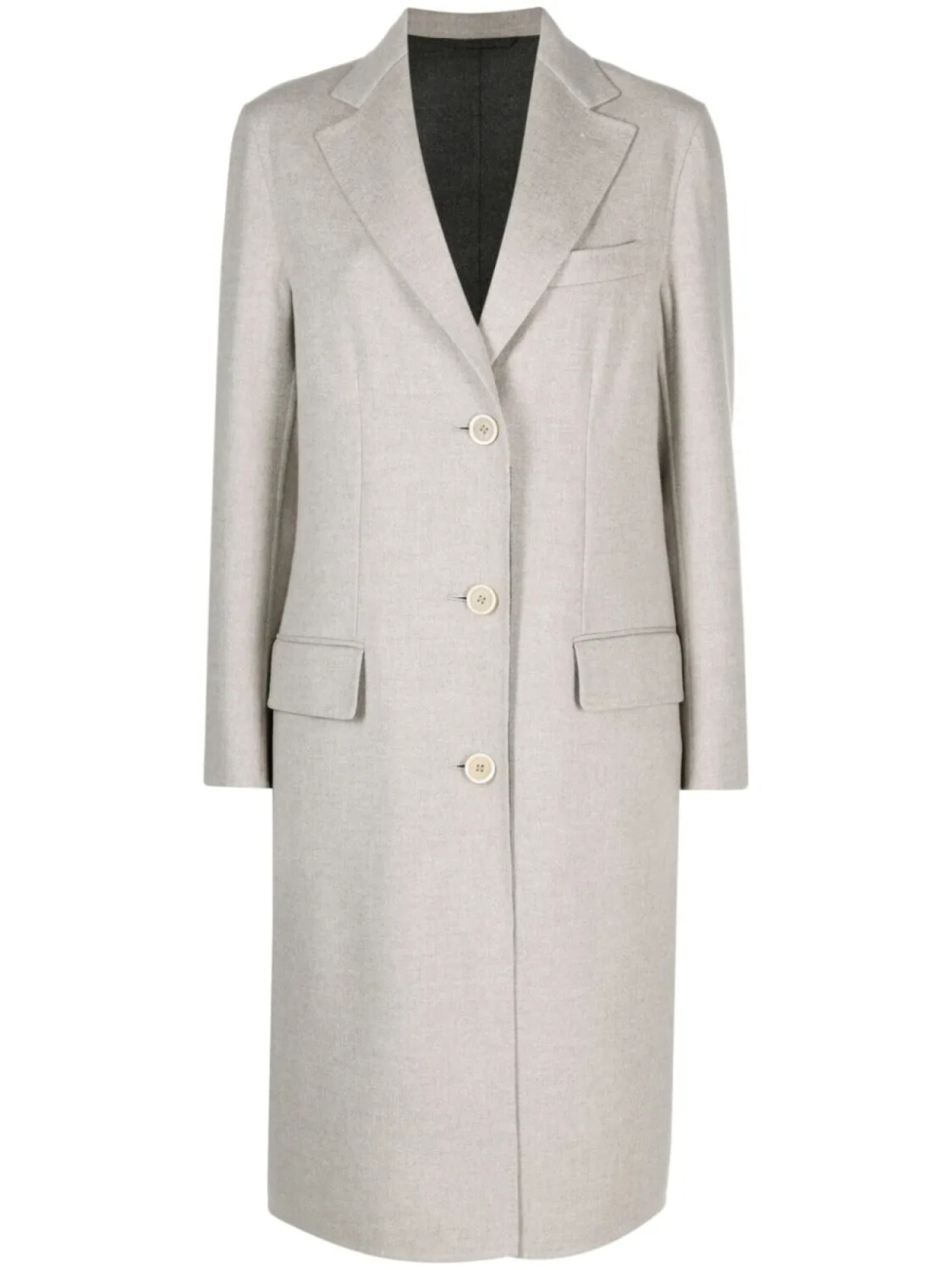 

Brioni пальто Solferino из вирджинской шерсти, серый