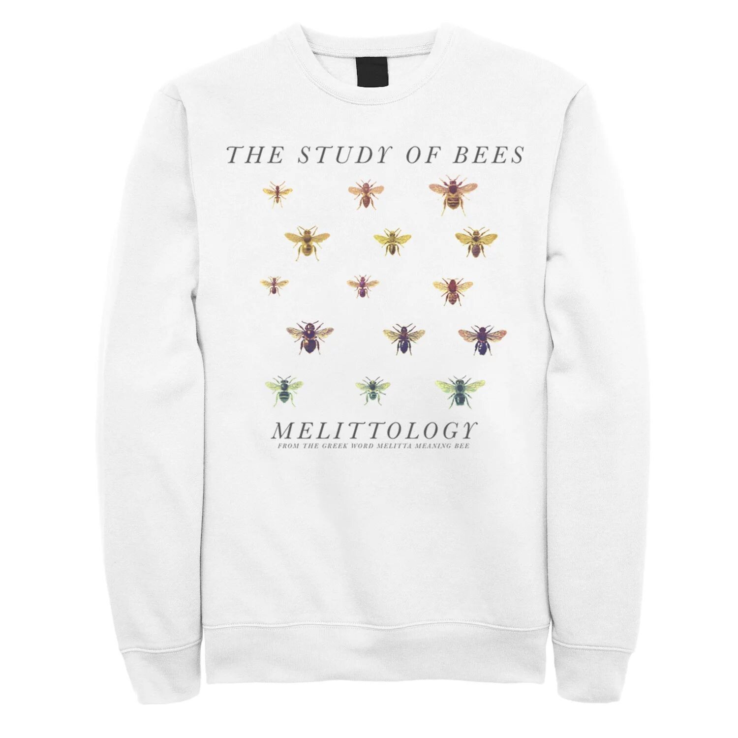 

Флисовый свитшот с рисунком пчел Melittology, белый